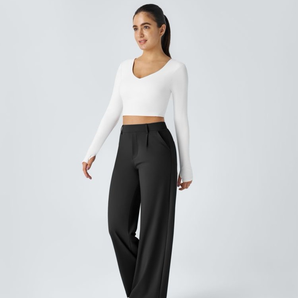 Elegant Black Wide-Leg Pants
